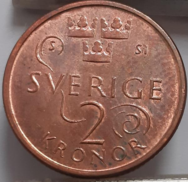 Švedija 2 Kronos 2016 KM#929 (3885)