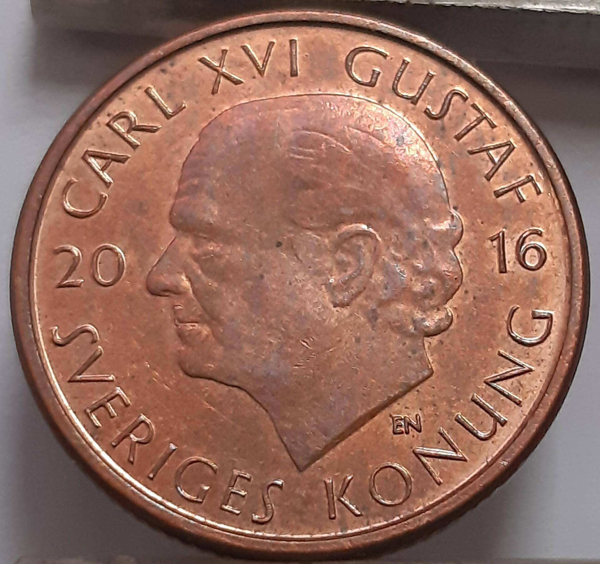 Švedija 2 Kronos 2016 KM#929 (3885)