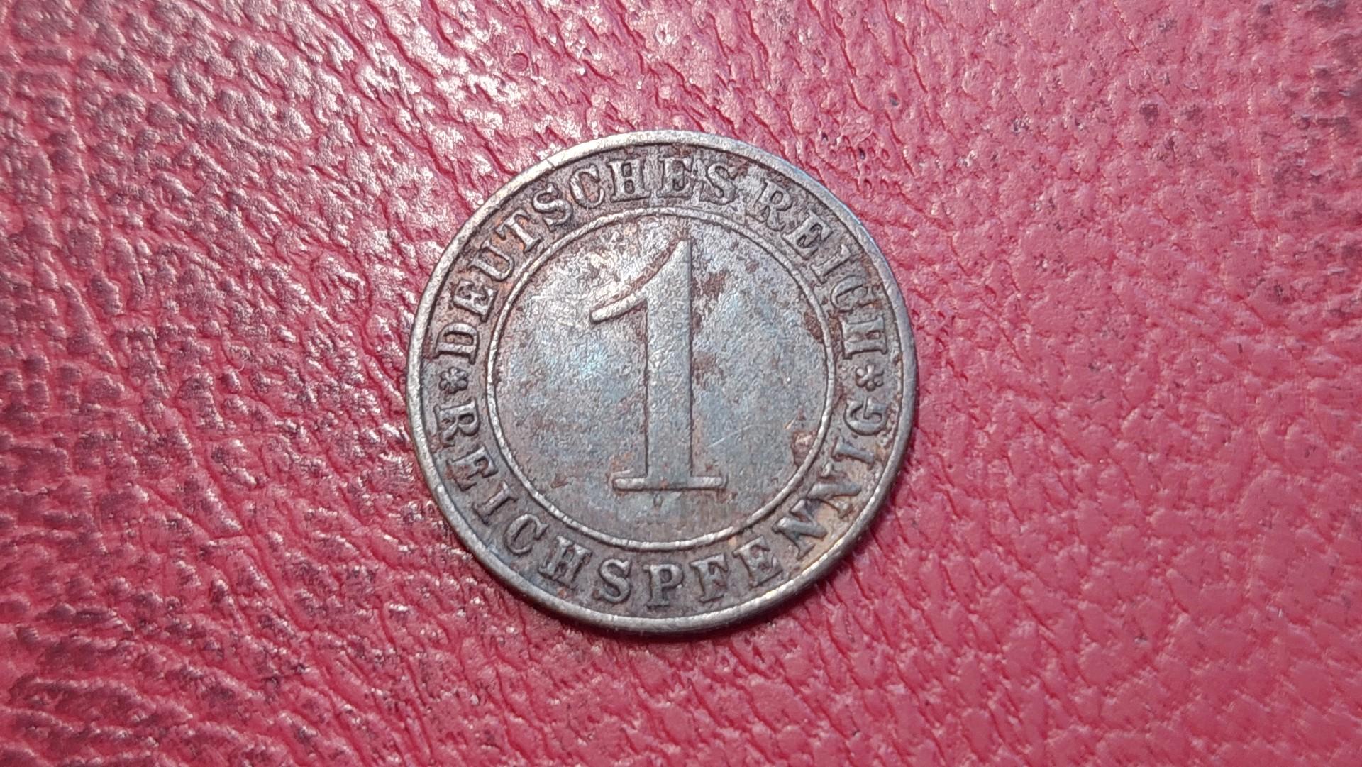 Vokietija 1 reichspfenigas, 1935F KM# 37