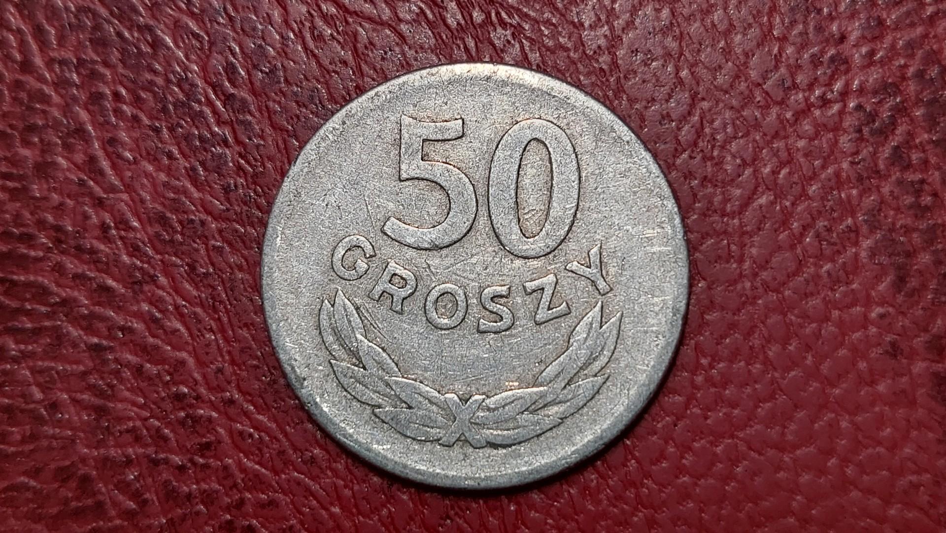 Lenkija 50 grašių, 1957 Y# 48.1