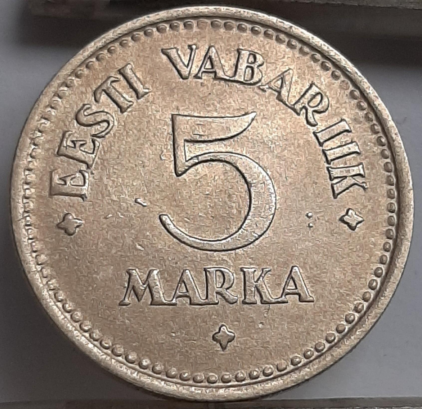 Estija 5 Markės 1924 KM#3a (3900)