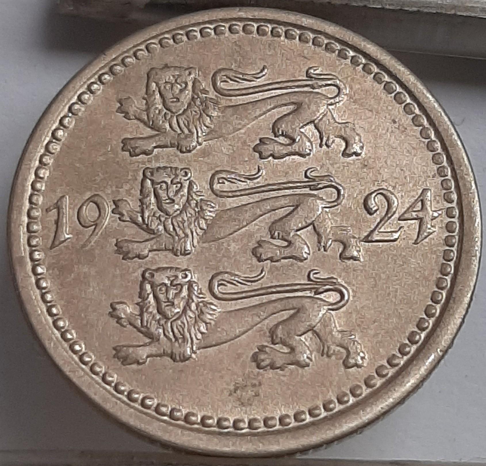 Estija 5 Markės 1924 KM#3a (3900)
