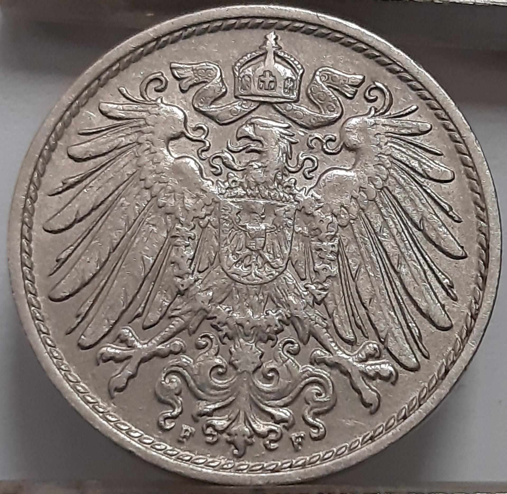 Vokietija 10 Pfenigų 1912 F KM#12 (3891)