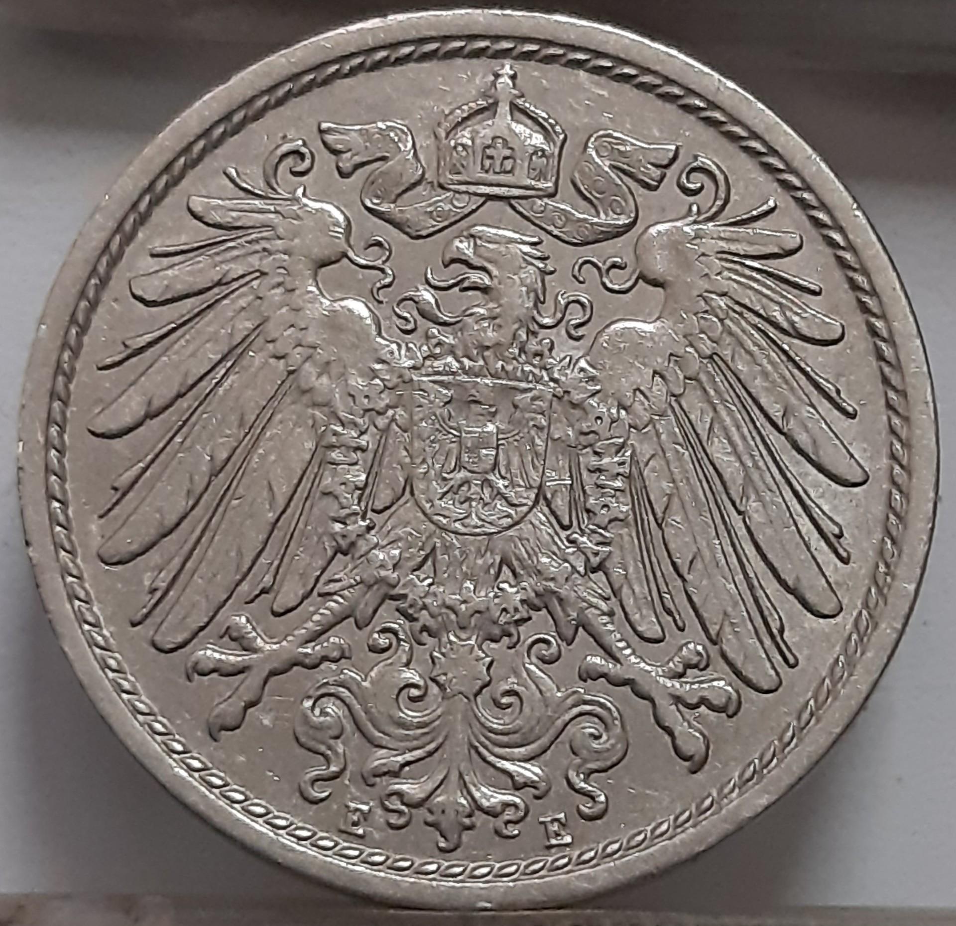 Vokietija 10 Pfenigų 1912 E KM#12 (3893)