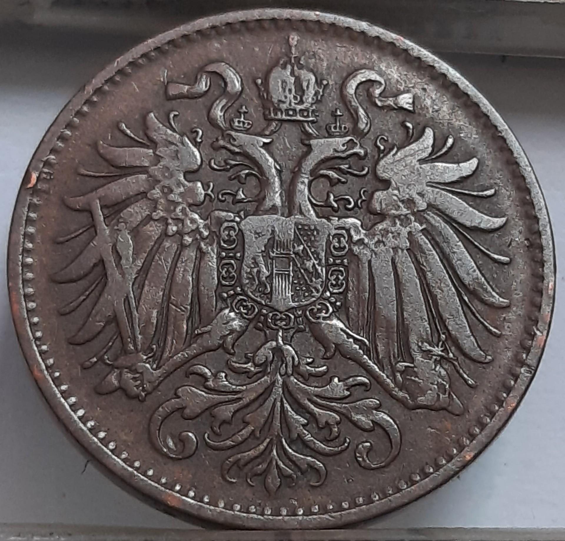 Austrija 2 heleriai 1894 KM#2801 Bronza (3951)