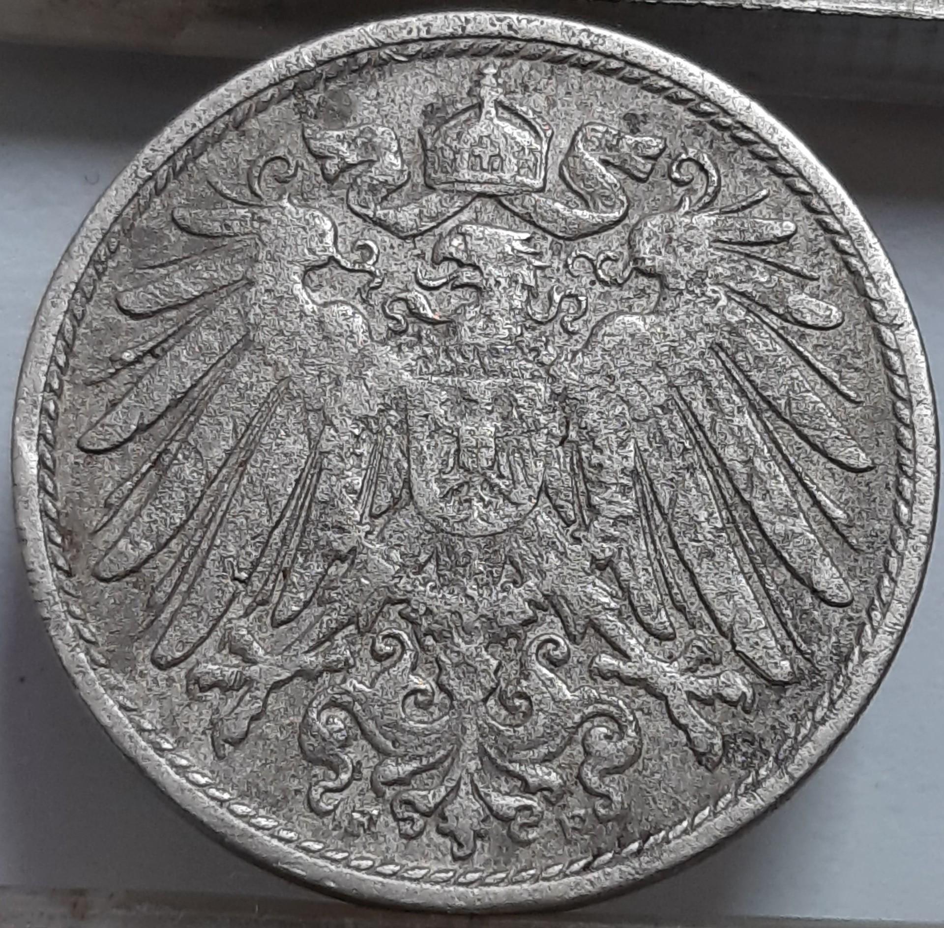 Vokietija 10 Pfenigų 1907 F KM#12 (3979)