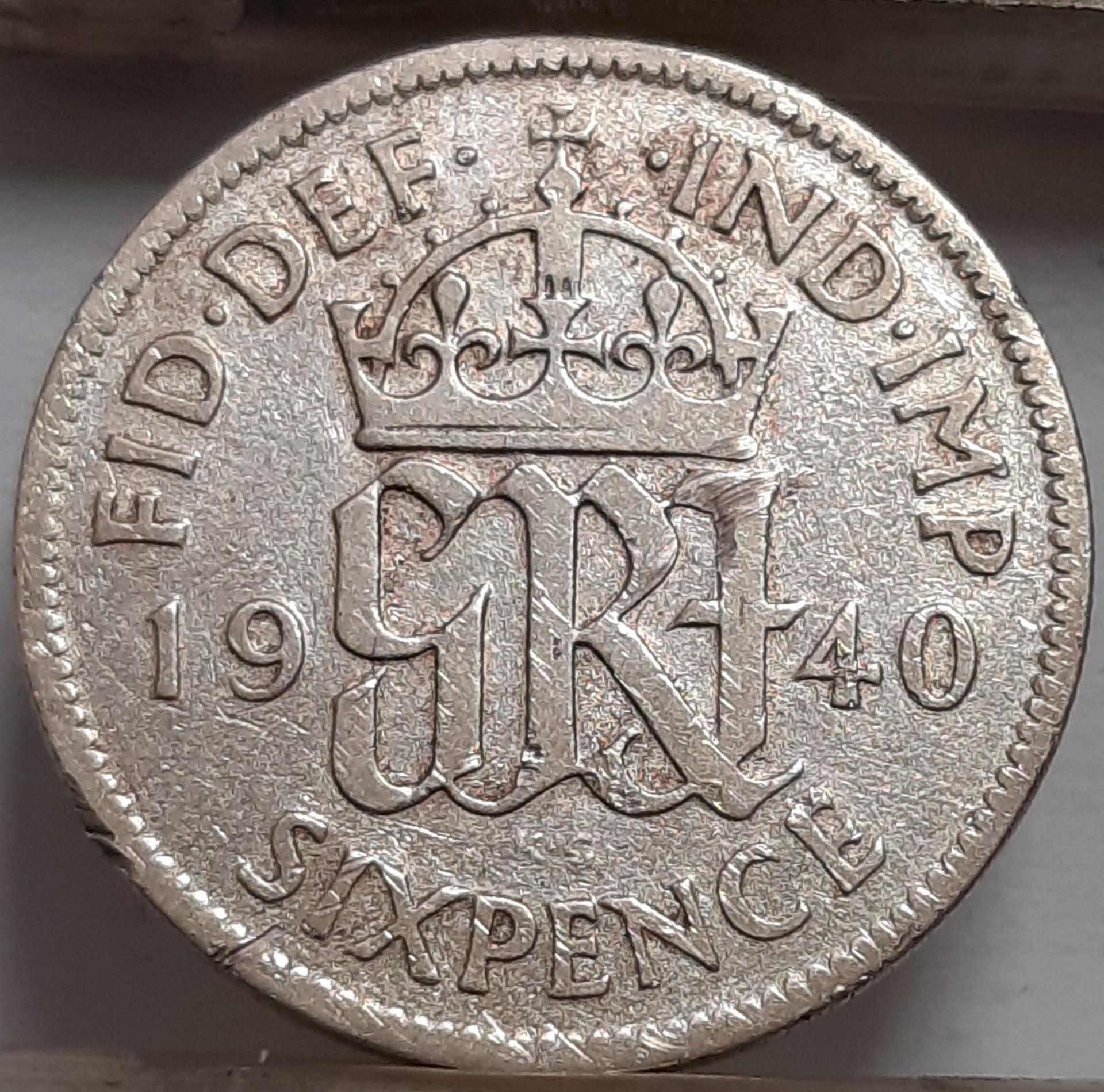 Jungtinė Karalystė 6 Pensai 1940 KM#852 (3984)