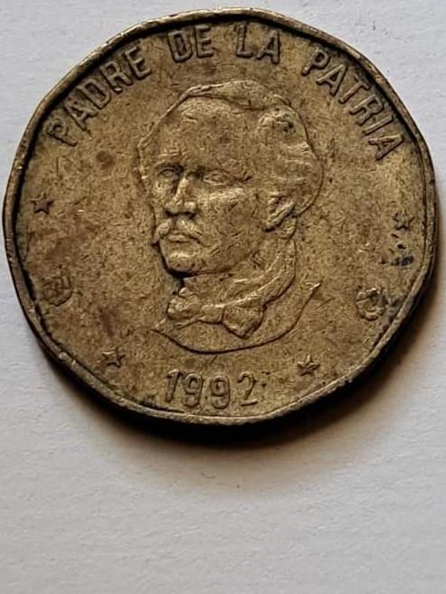 Dominikos Respublika 1 peso 1992