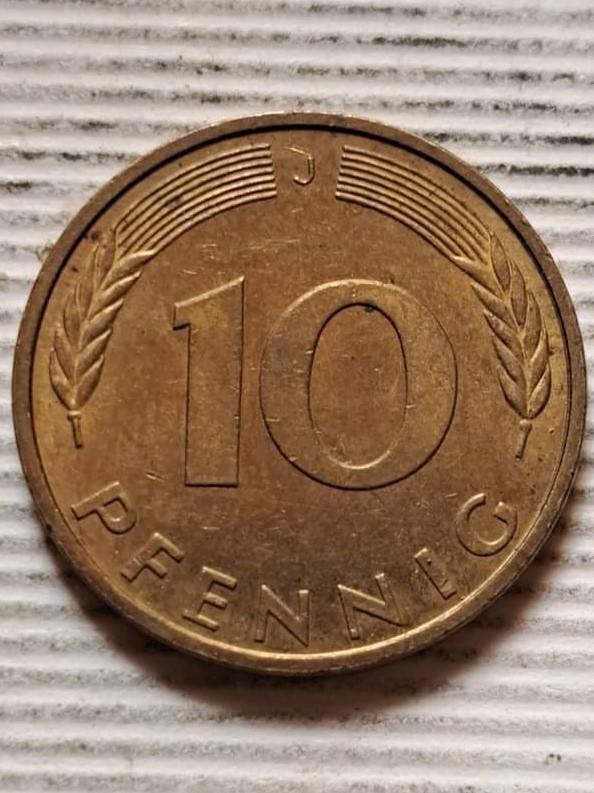 Vokietija 10 pfenigų 1993 J
