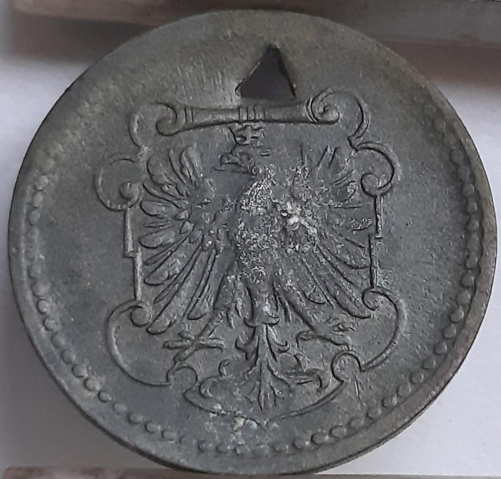 Vokietija 10 pfenigų 1917 N#22672 Cinkas (4026)