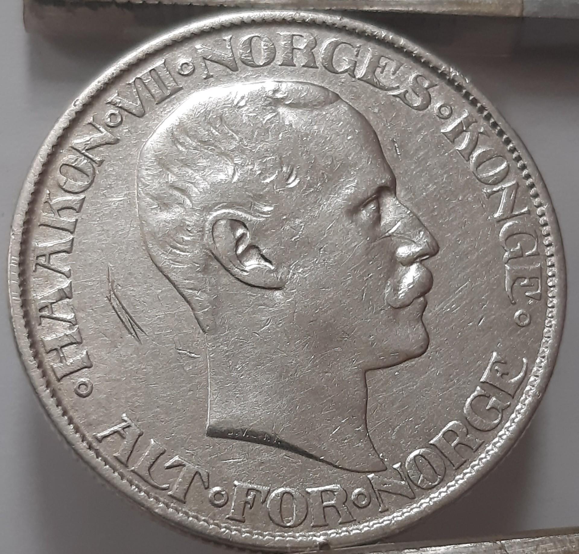 Norvegija 2 Kronos 1908 KM#370 Sidabras (4049)