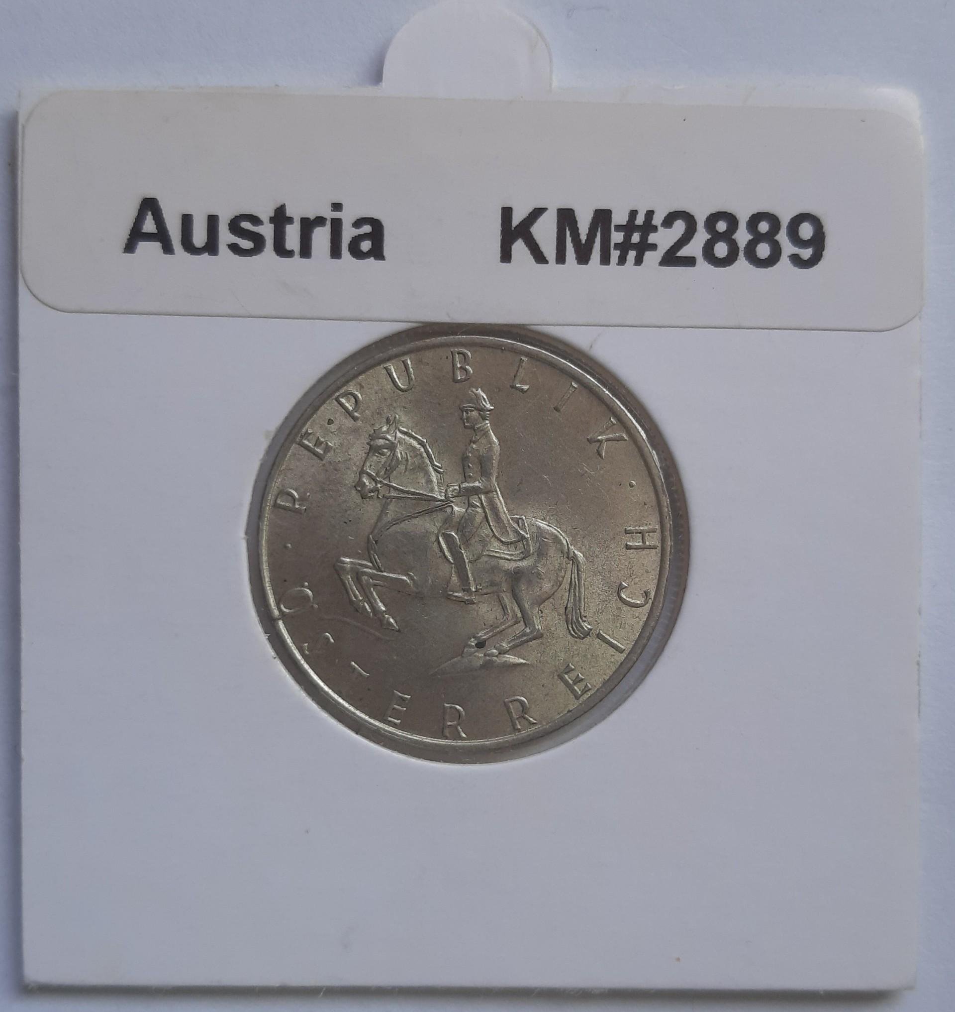 Austrija 5 Šilingai 1968 KM#2889 Sidabras (4041)