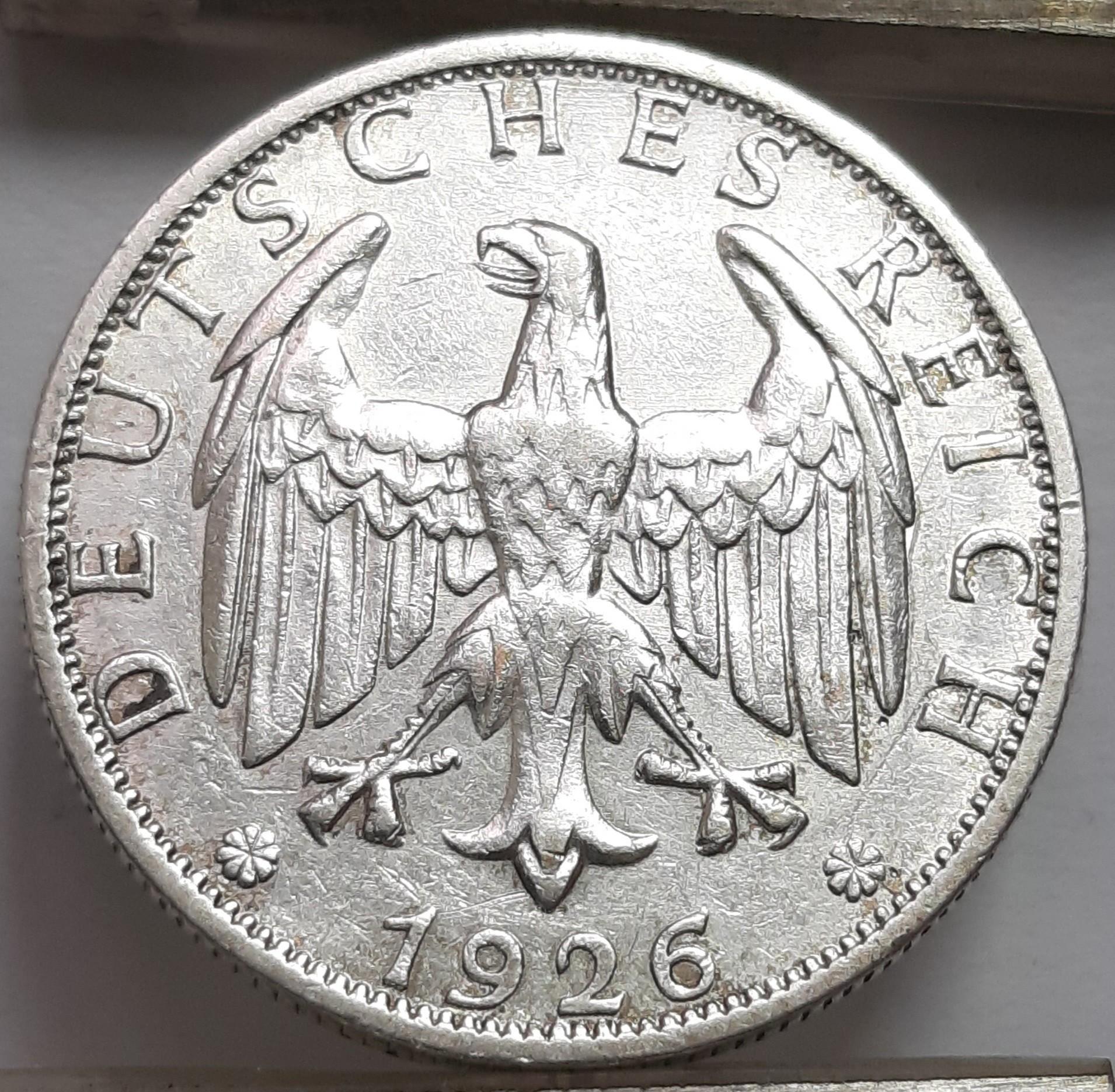 Vokietija 2 Reichsmarkės 1926 A KM#45 (4080)