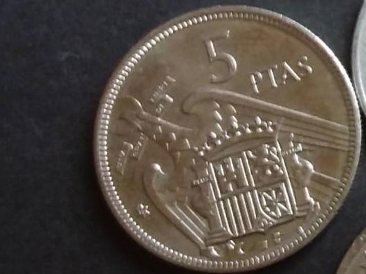 Ispanija 5 pesetos 1957