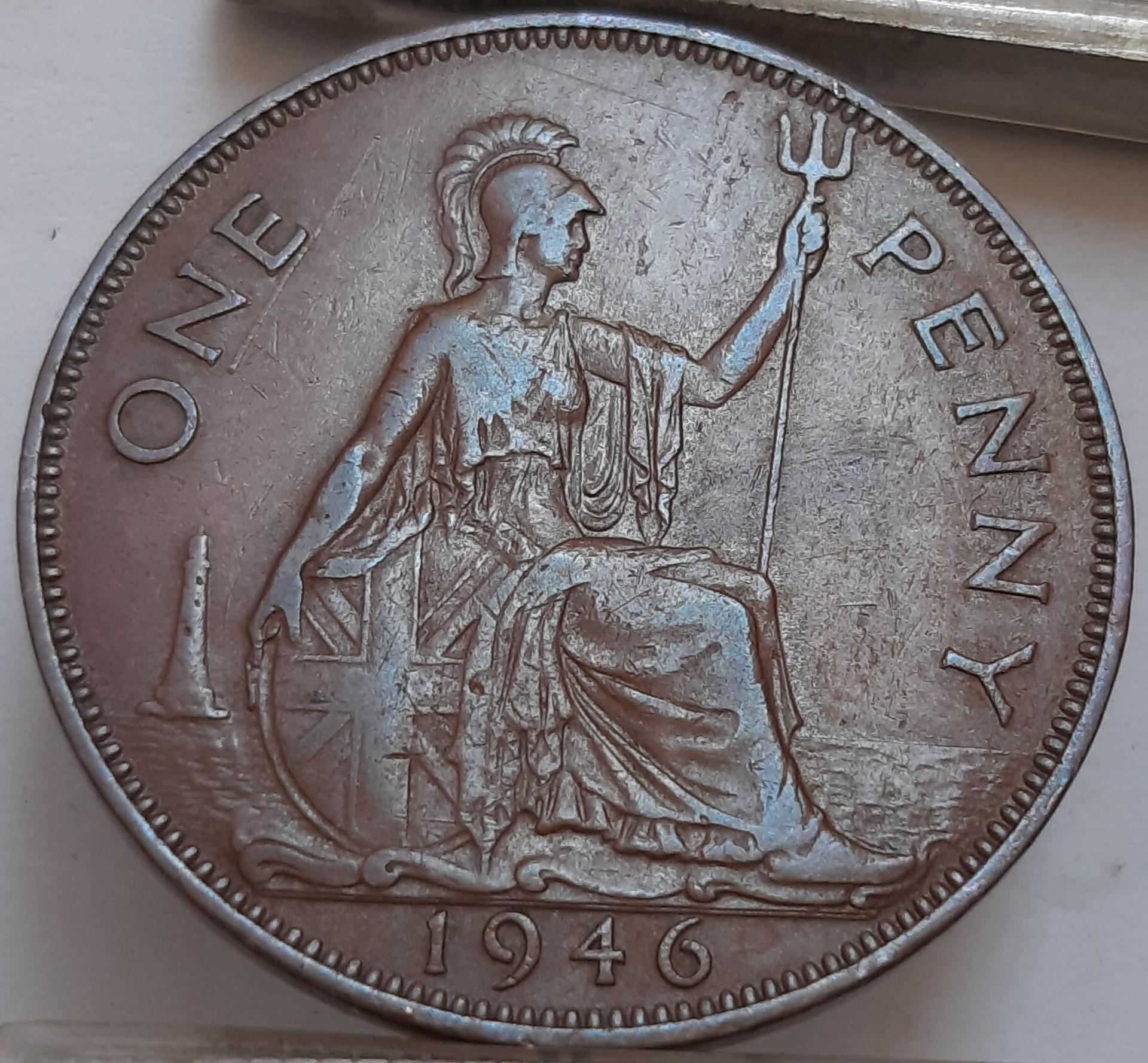 Jungtinė Karalystė 1 Pensas 1946 KM#845 (4126)