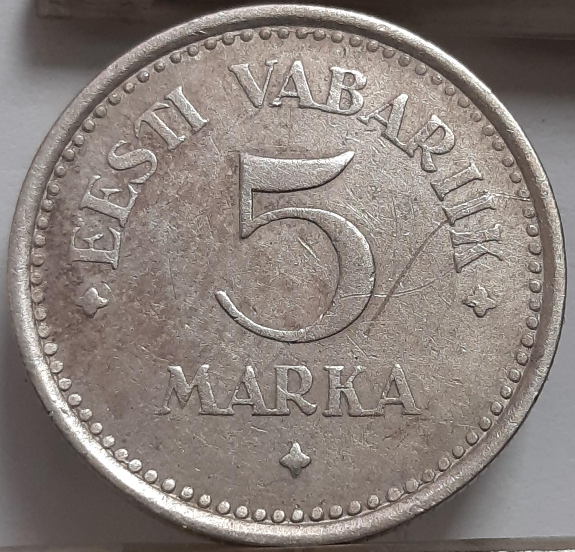 Estija 5 Markės 1922 KM#3 (4091)