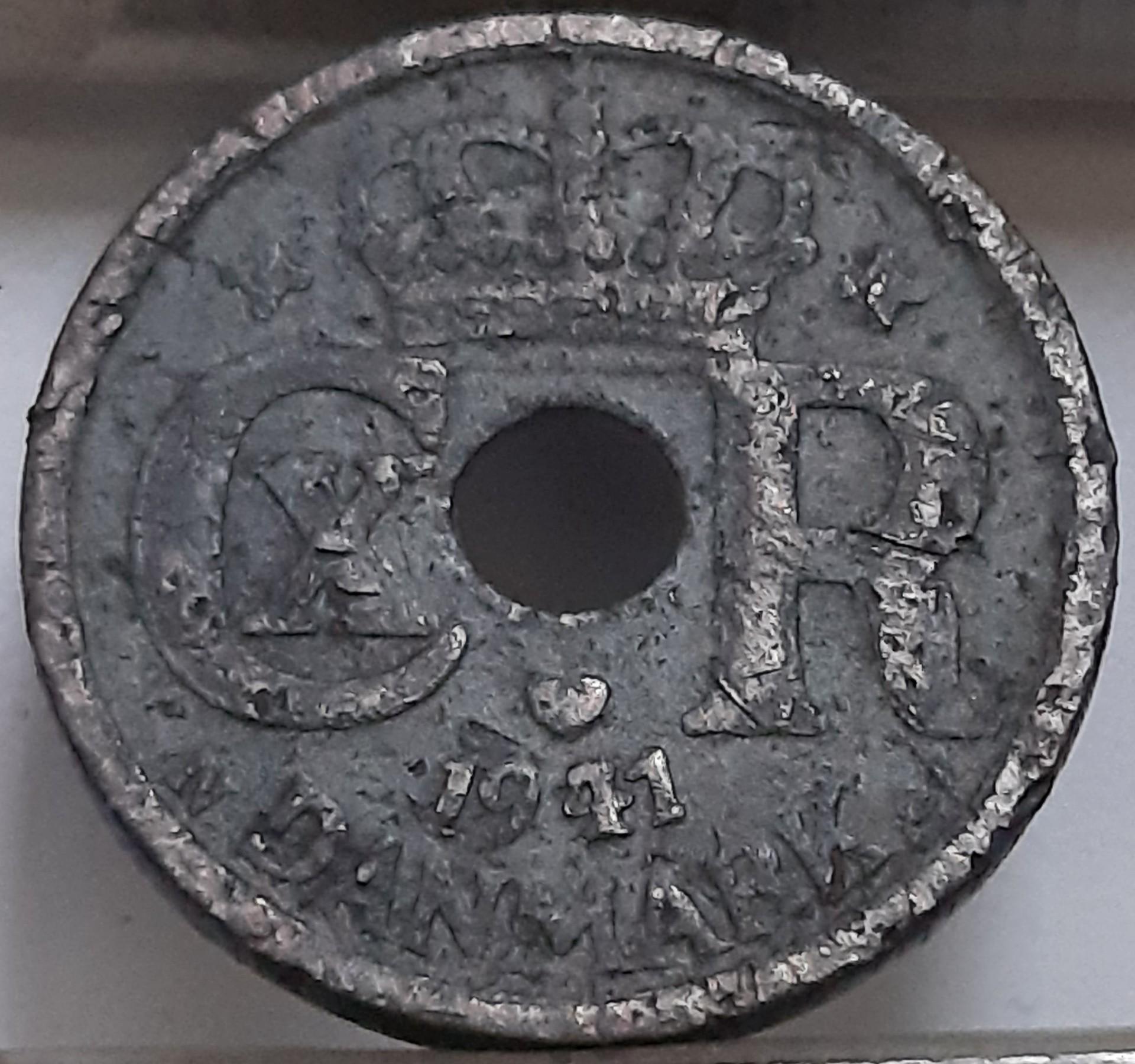Danija 10 Erių 1941 KM#822a Cinkas (4111)