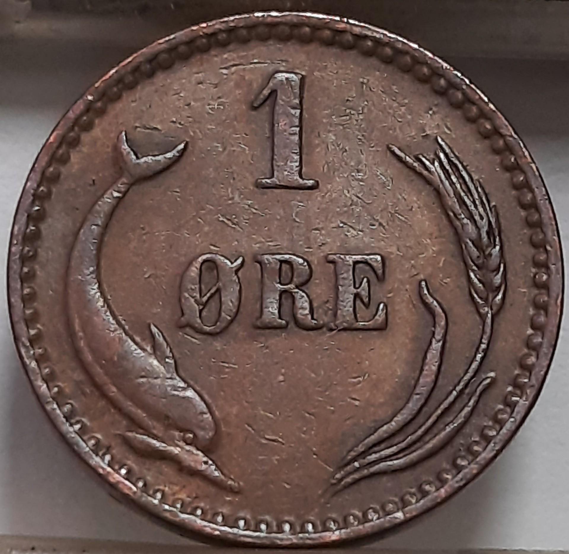 Danija 1 Erė 1894 KM#792 Bronza (4177)