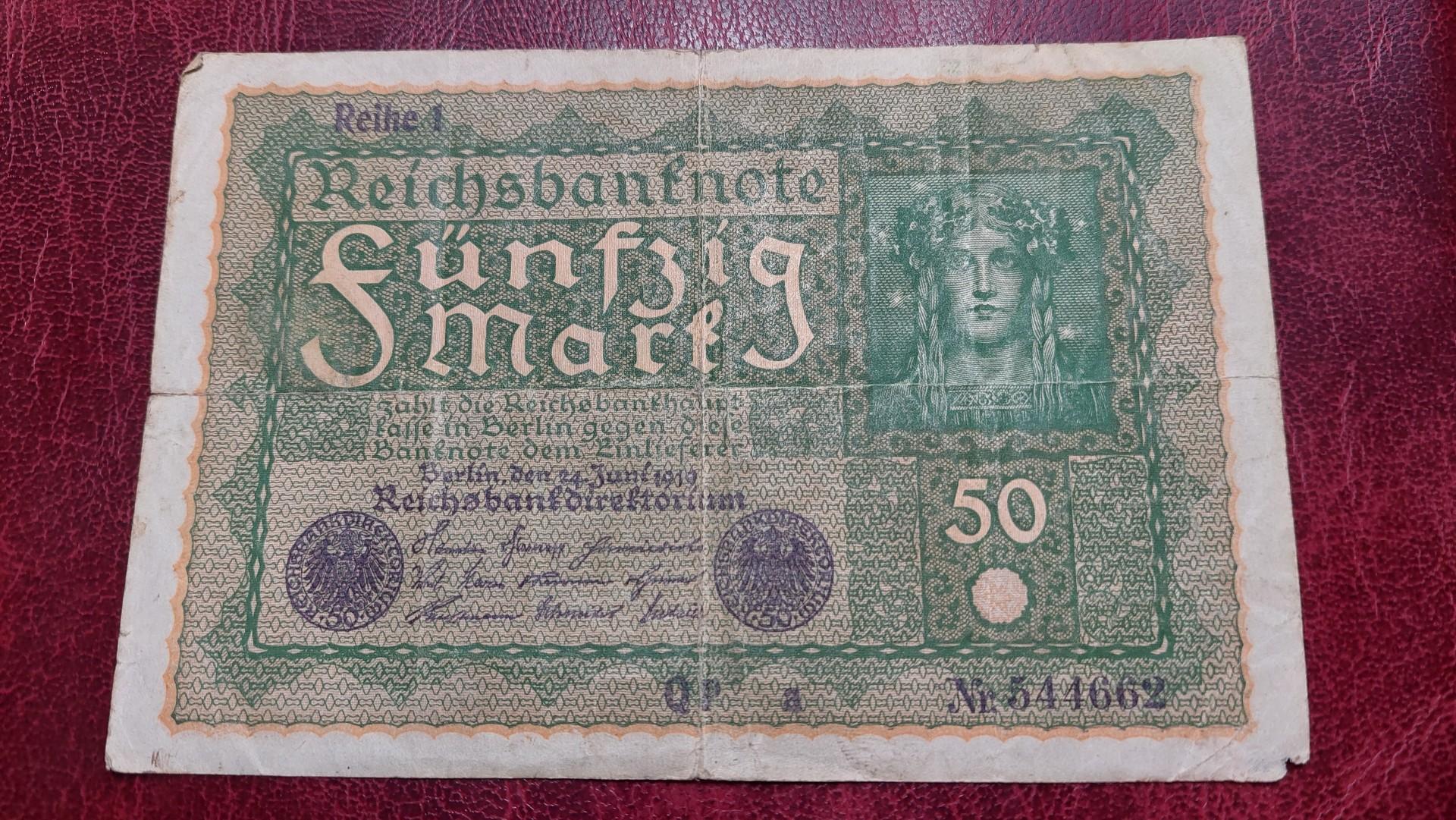 50 Mark 1919.06.24 Vokietija P-66a.1