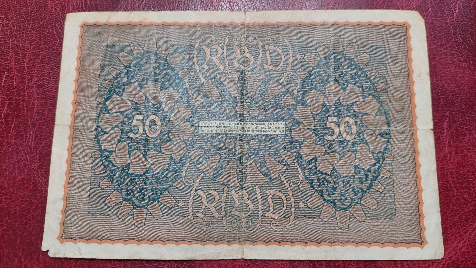 50 Mark 1919.06.24 Vokietija P-66a.1