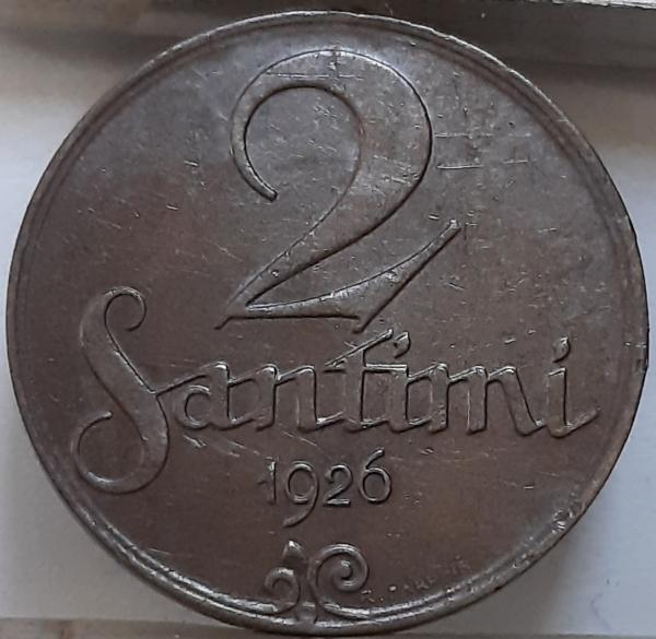 Latvija 2 Santimai 1926 KM#2 Bronza (4261)