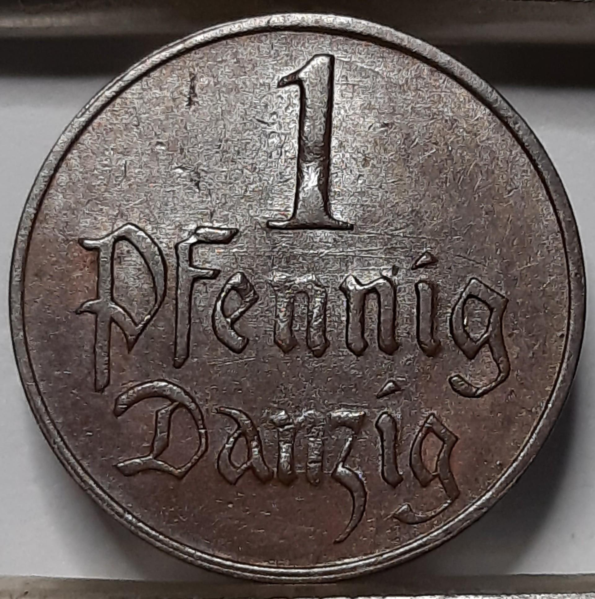 Dancigas 1 Pfenigas 1923 KM#140 Bronza (4269)