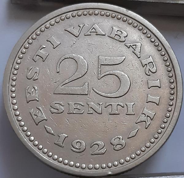 Estija 25 Sentai 1928 KM#9 (4278)