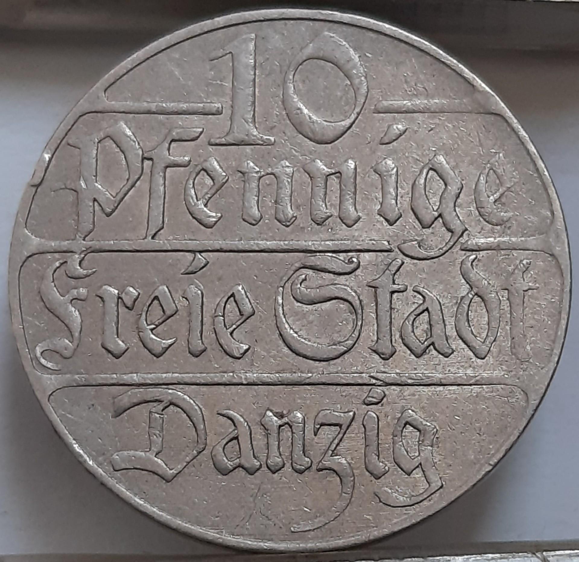 Dancigas 10 Pfenigų 1923 KM#143 (4301)