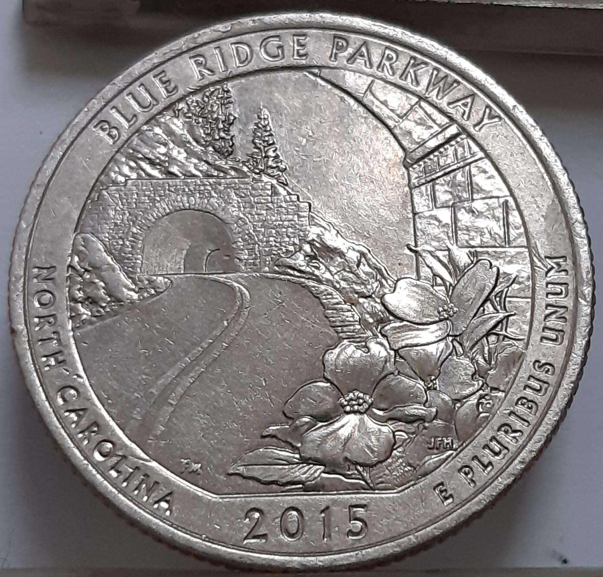 JAV ¼ dolerio 2015 D Proginė KM#599 (4307)