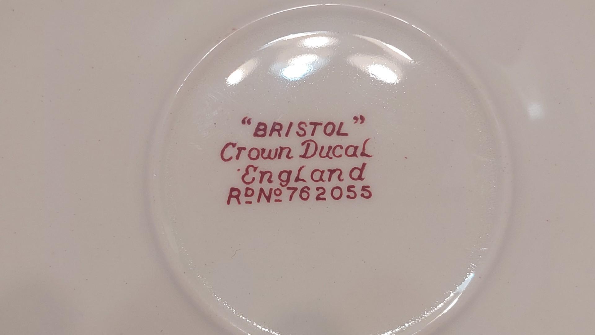 Bristol porceliano Crown Ducal lėkštė ~ 17,5cm
