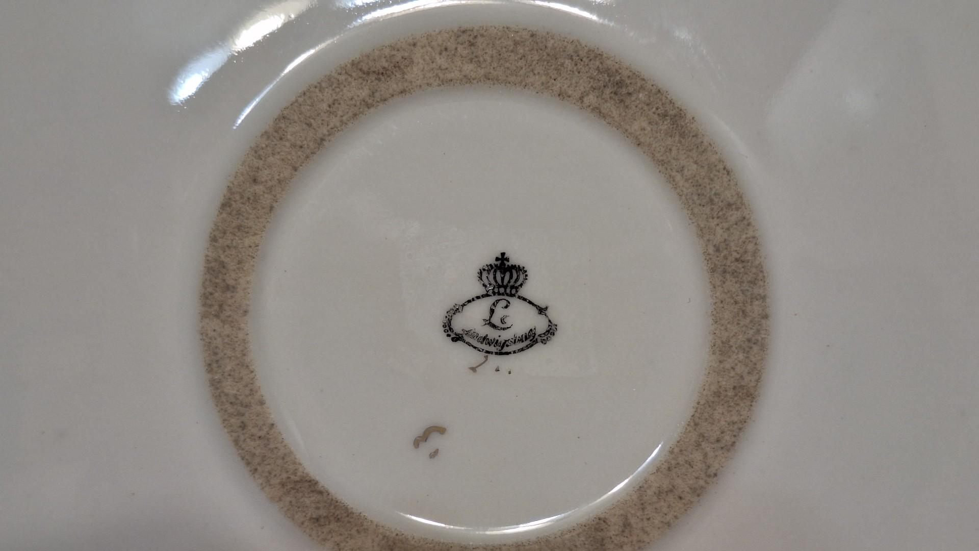 Ludwigsburg porceliano lėkštė/padėklas, ~ 29 cm