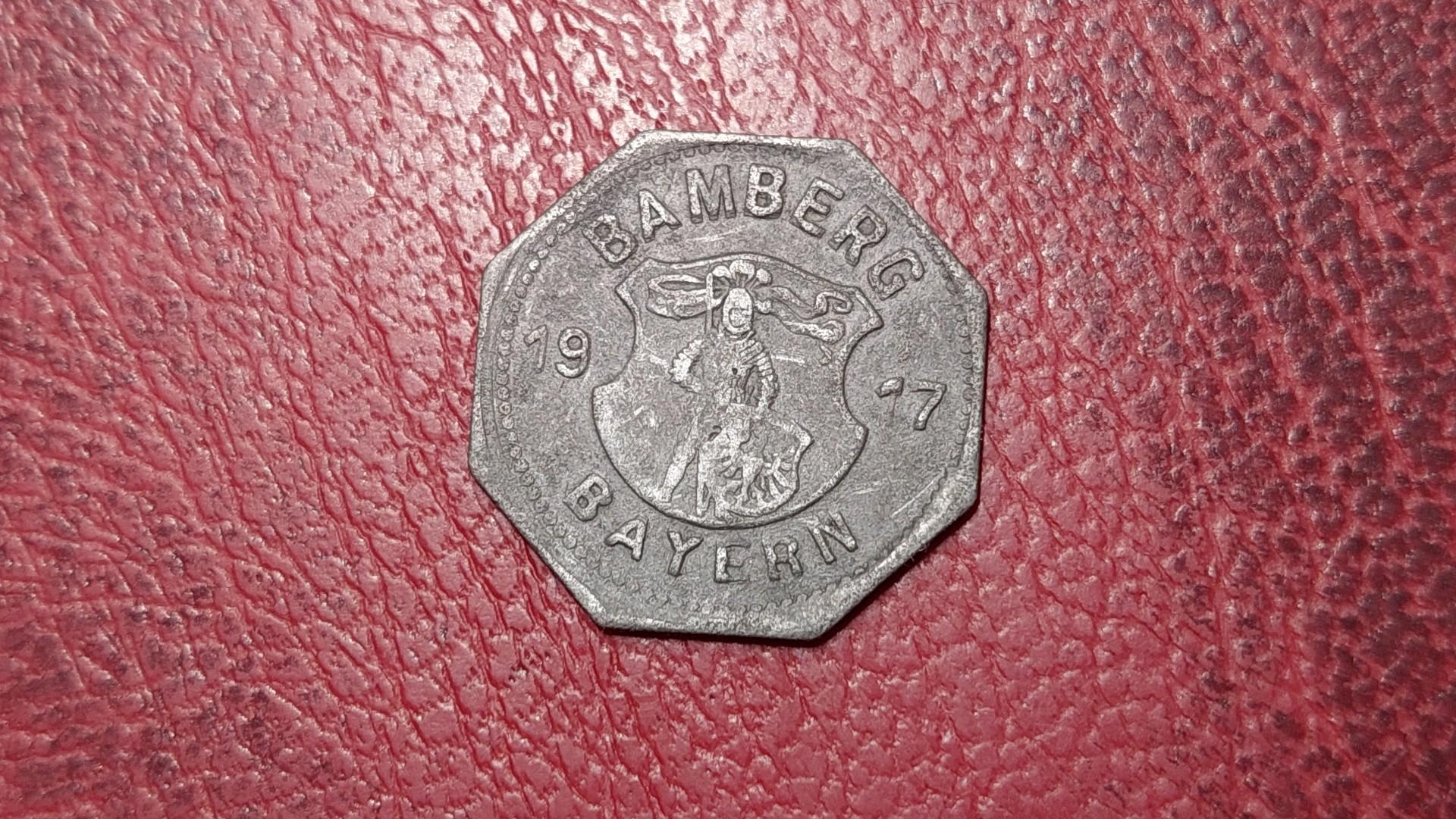 10 Pfennig 1917 Bamberg Notgeld Vokietija Zn