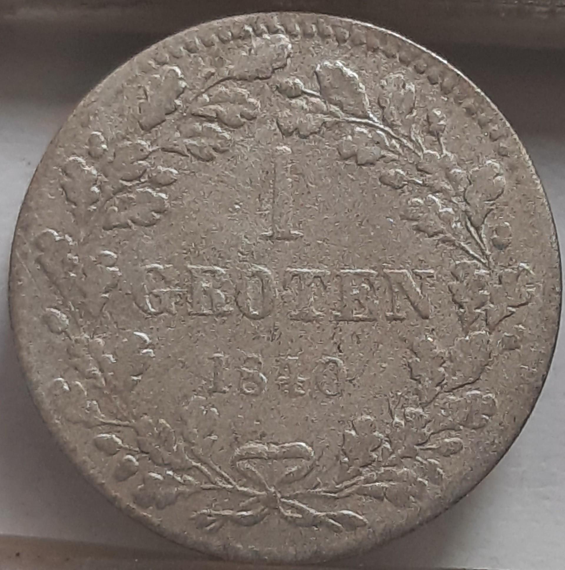 Brėmenas 1 Grotas 1840 KM#230 Reta (4381)