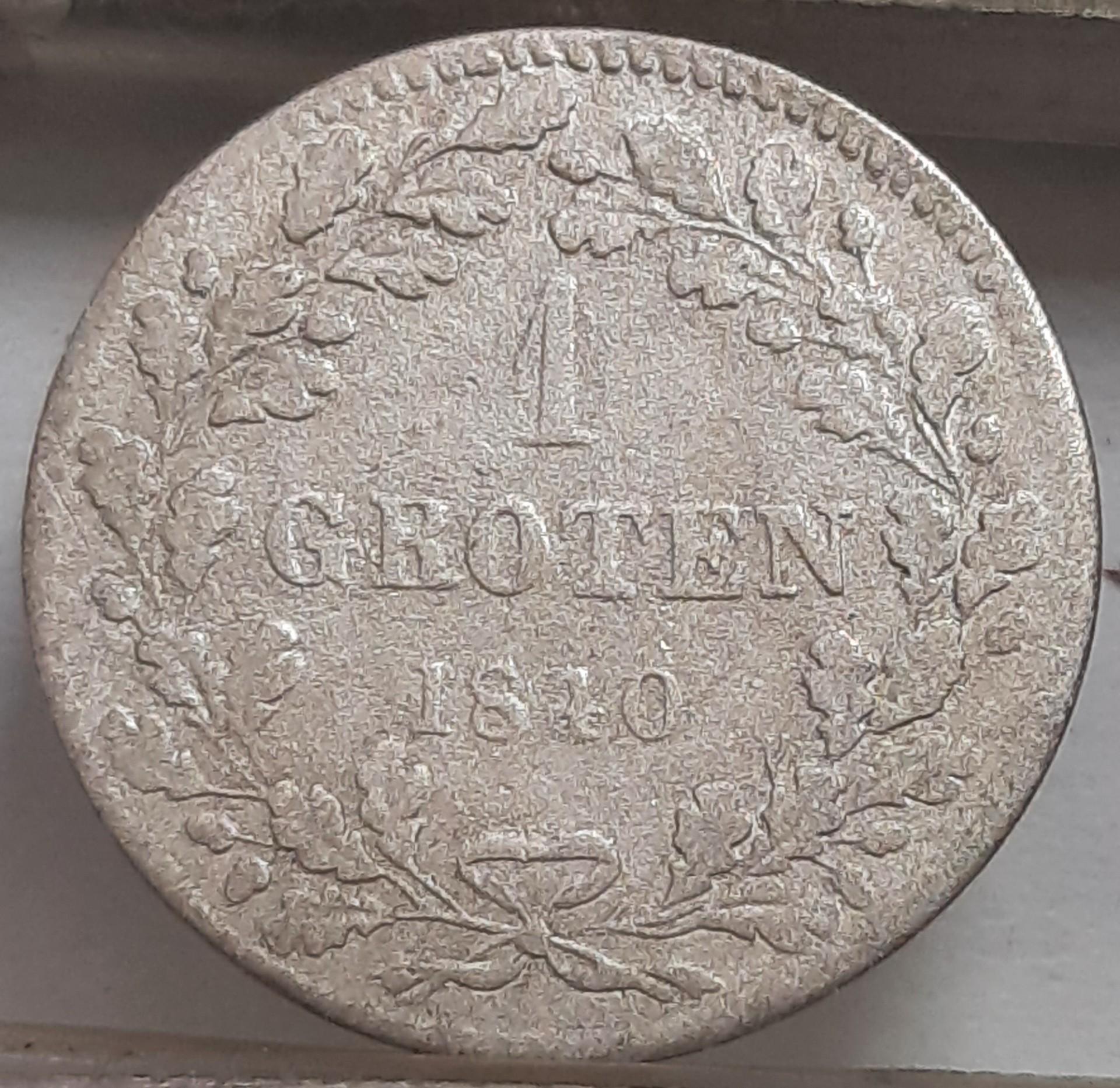Brėmenas 1 Grotas 1840 KM#230 Reta (4381)