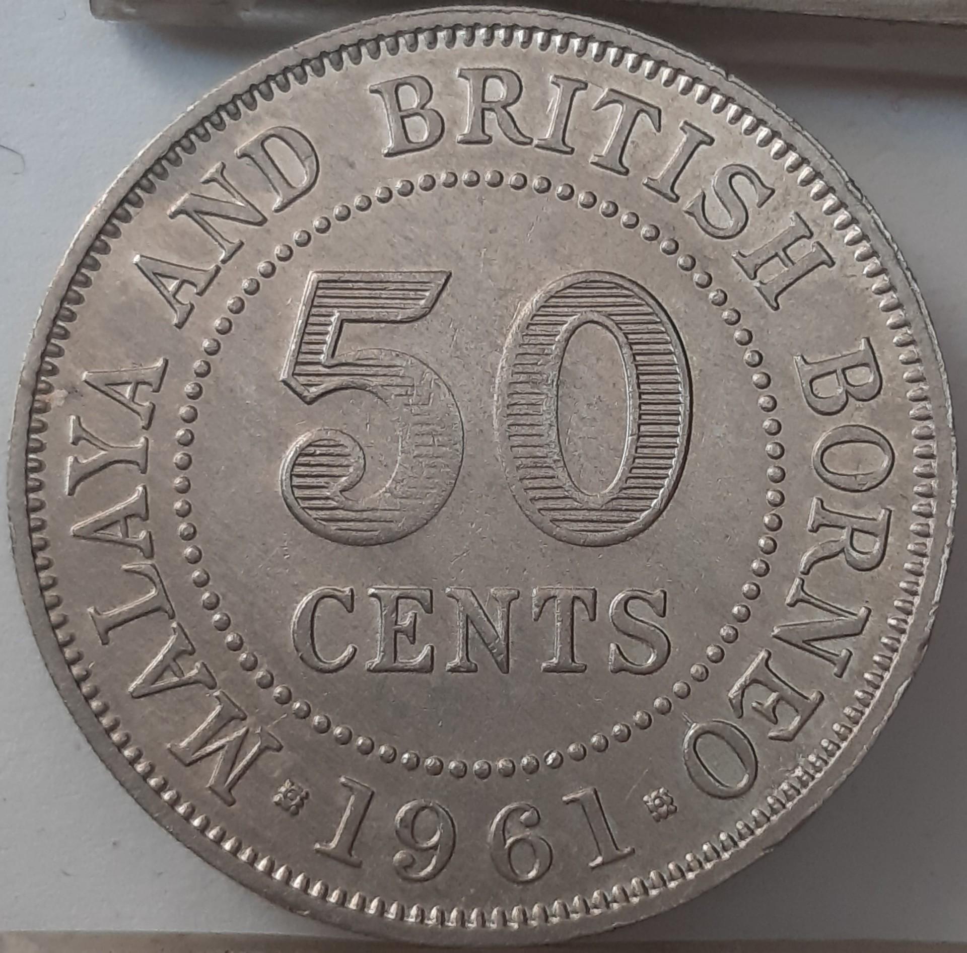 Malaja ir Britų Borneo 50 Centų 1961 (R) (4413)