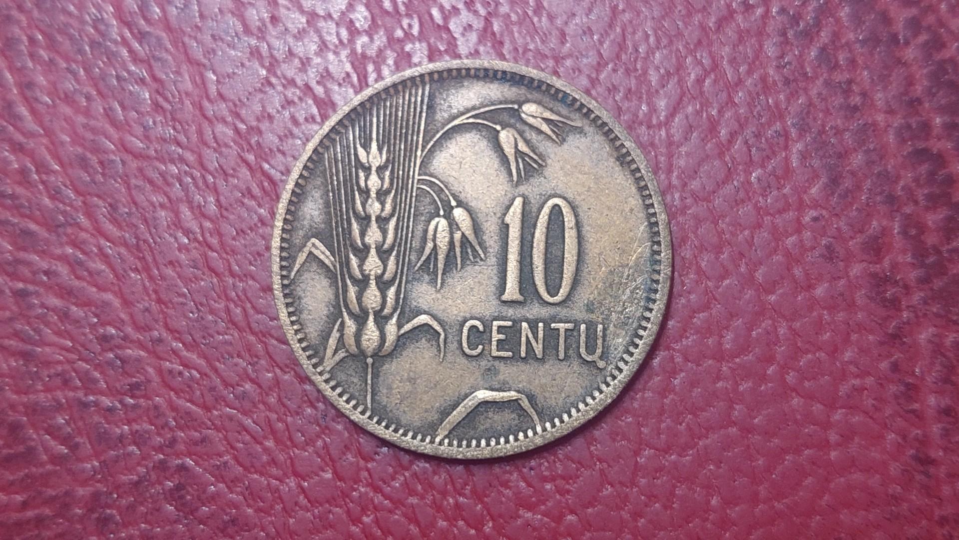 Lietuva 10 centų, 1925 KM# 73