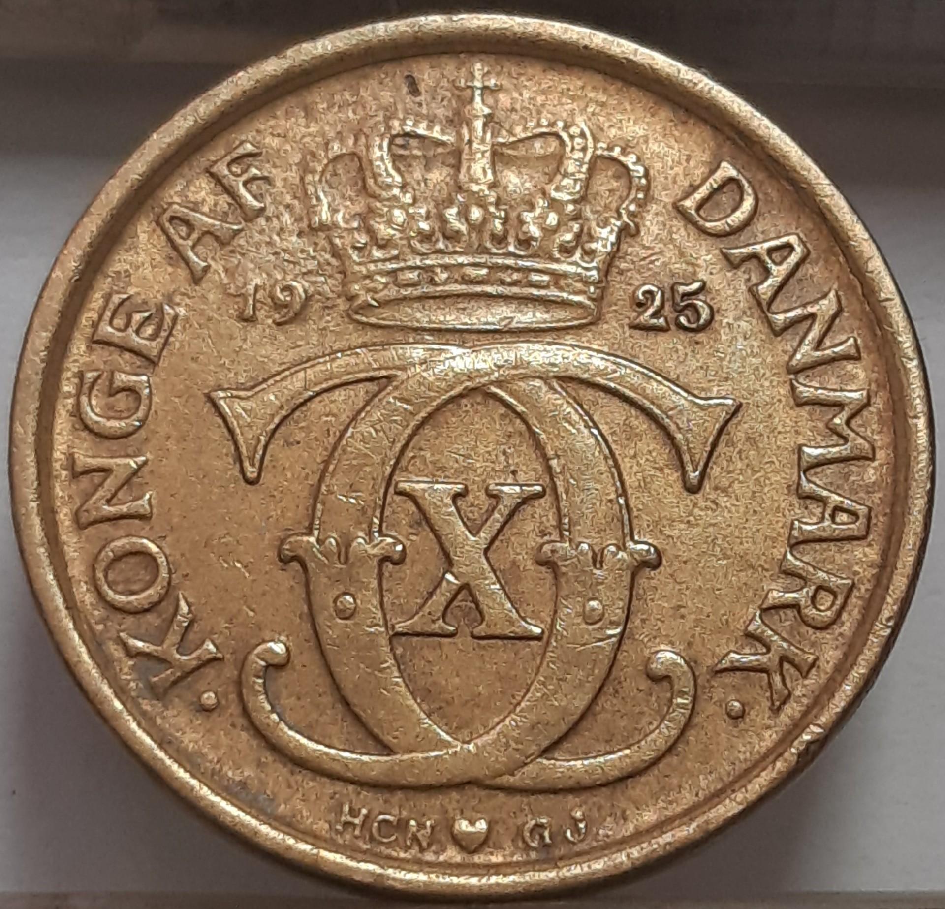 Danija ½ Kronos 1925 KM#831 (4405)