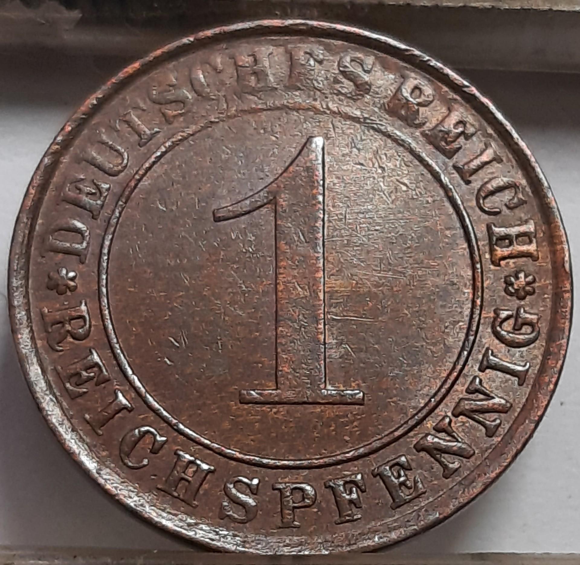 Vokietija 1 Reichspfenigas 1935 G KM#37 (4474)