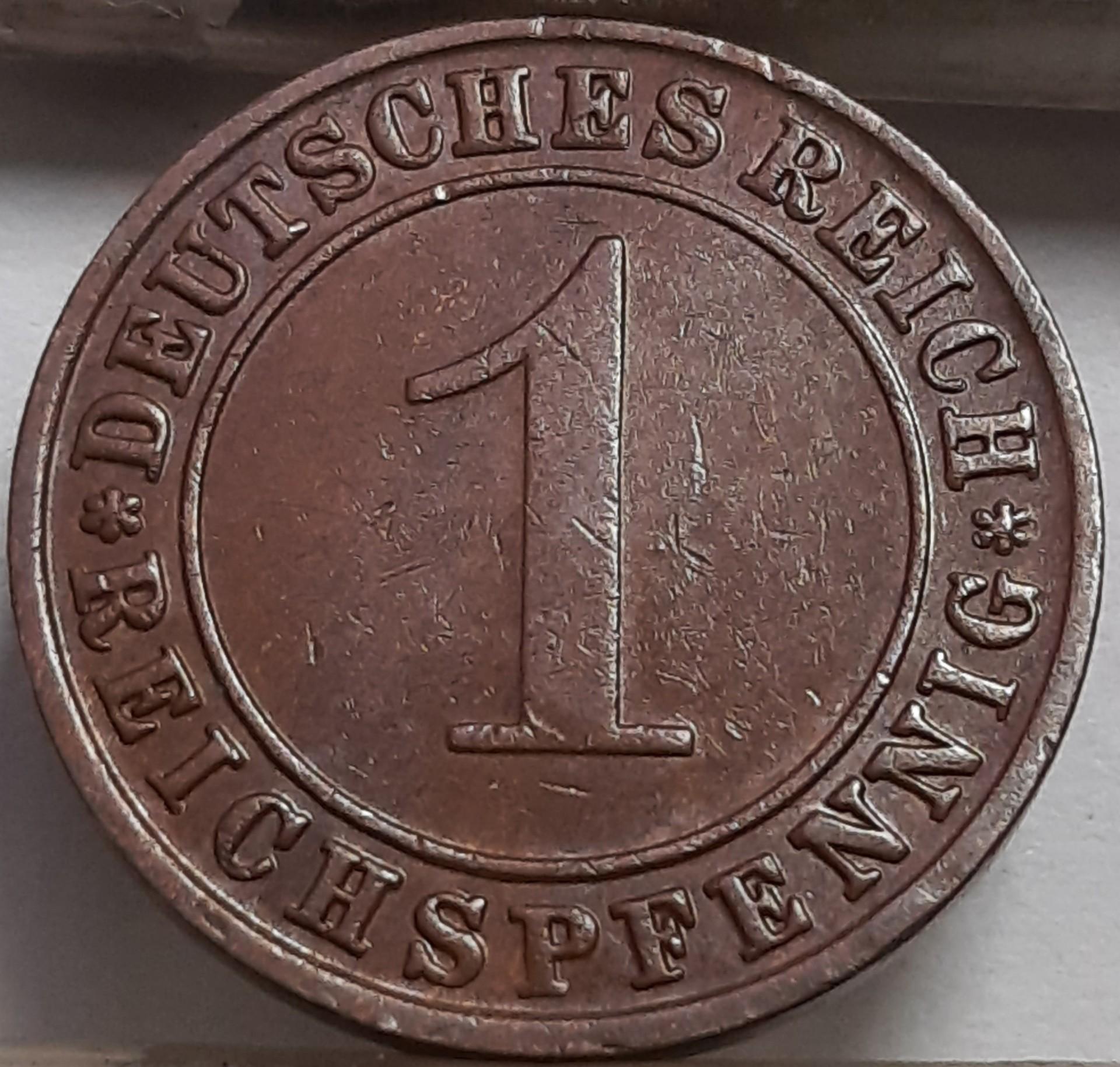 Vokietija 1 Reichspfenigas 1935 F KM#37 (4475)