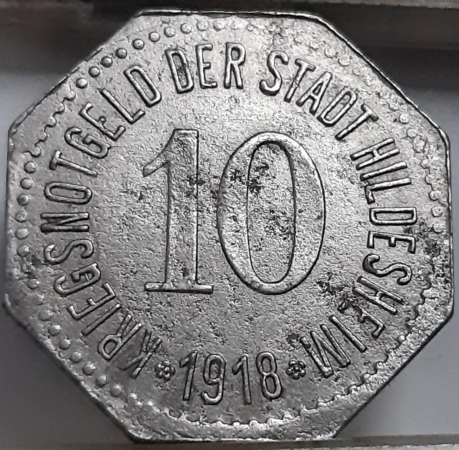 Vokietija 10 Pfenigų 1918 N#50895 (4481)