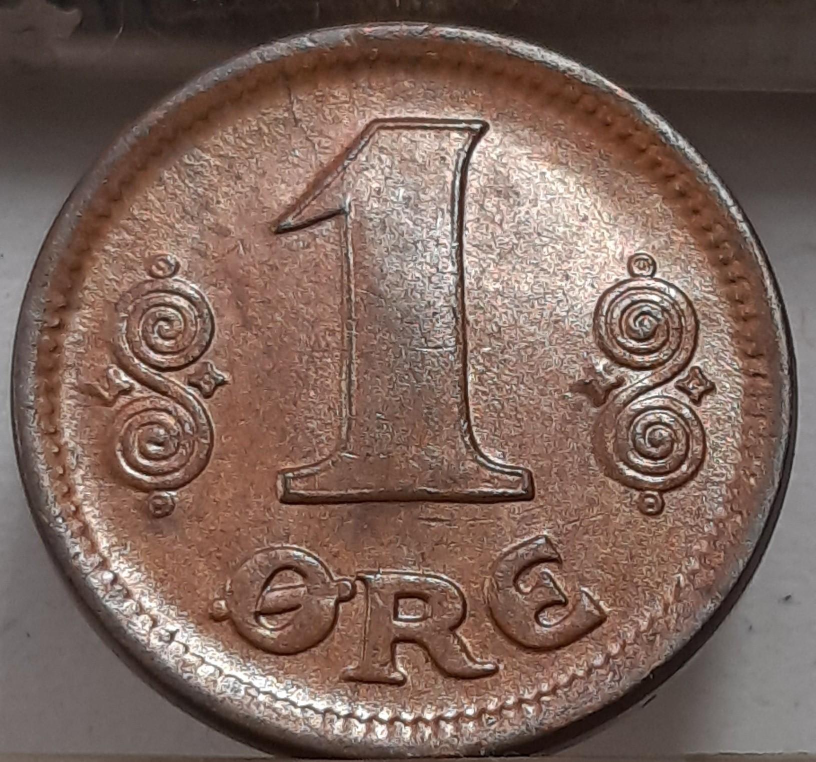 Danija 1 Erė 1922 KM#812 Bronza (4484)