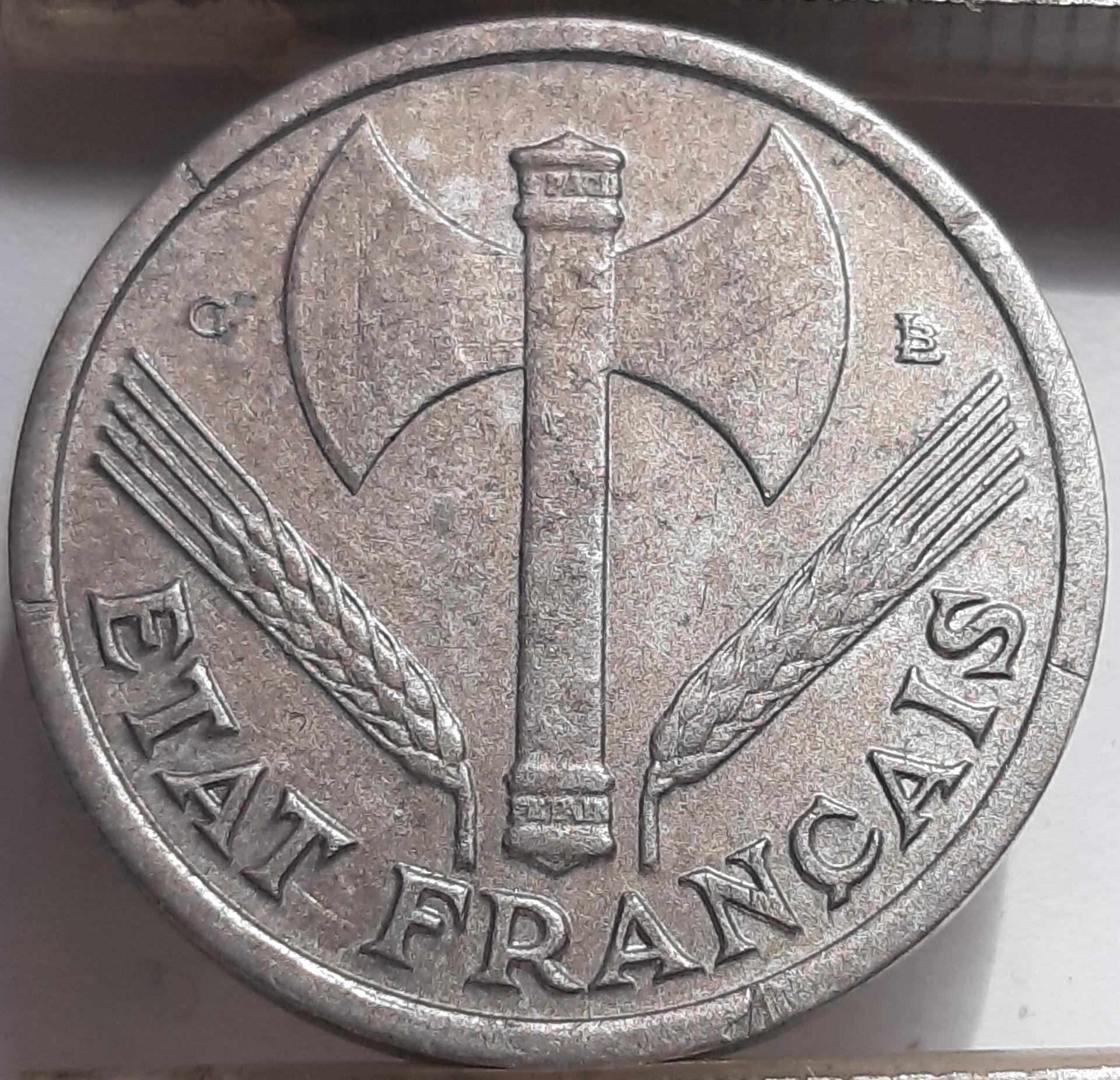 Prancūzija 1 frankas 1944 C KM#902 (4524)