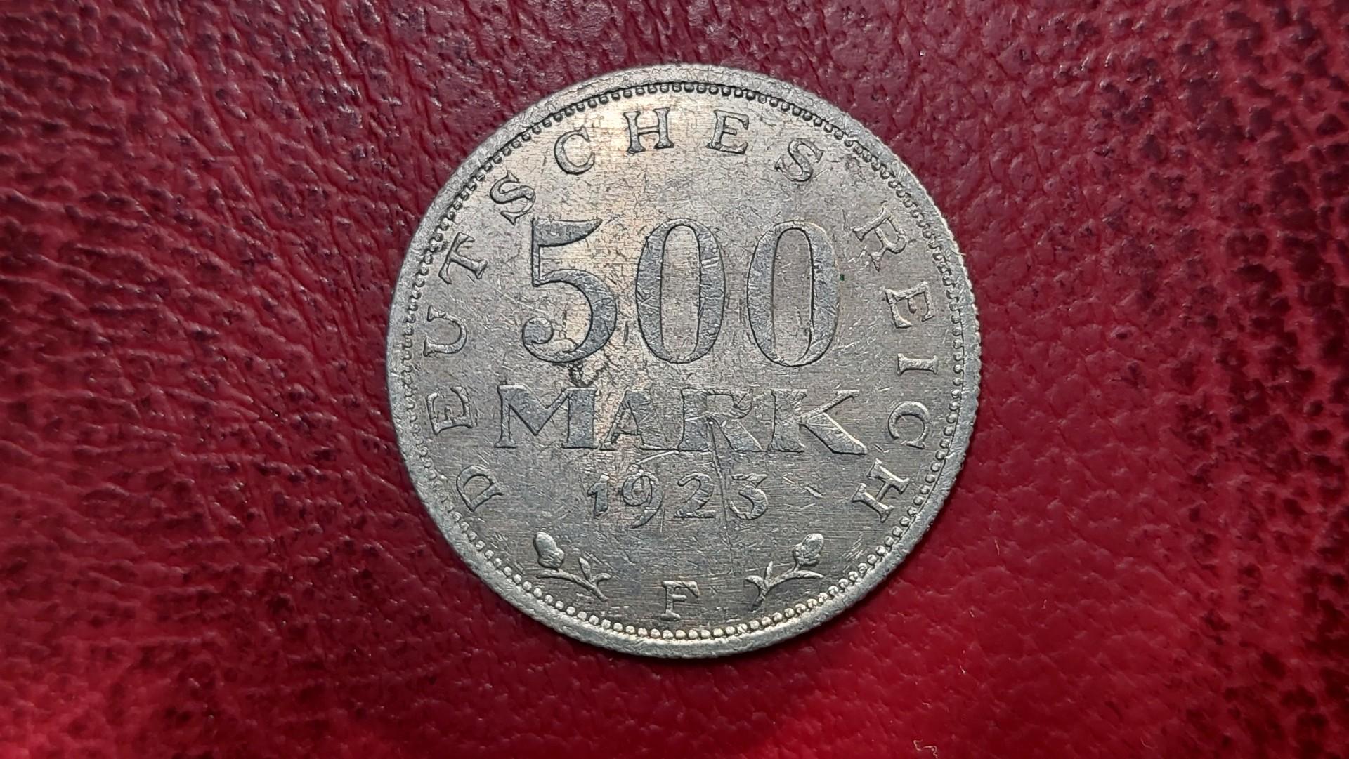 Vokietija 500 markių, 1923F KM# 36