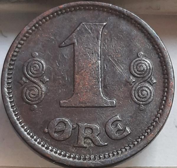 Danija 1 Erė 1915 KM#812 Bronza (4550)