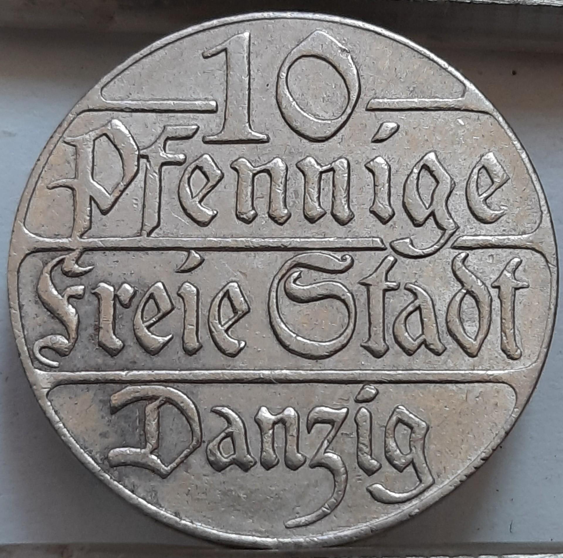 Dancigas 10 Pfenigų 1923 KM#143 (4539)