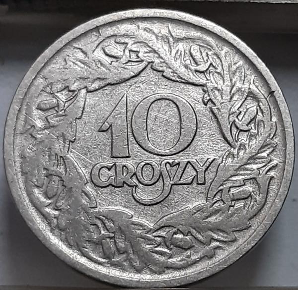 Lenkija 10 Grašių 1923 Y#11 Nikelis (4606)