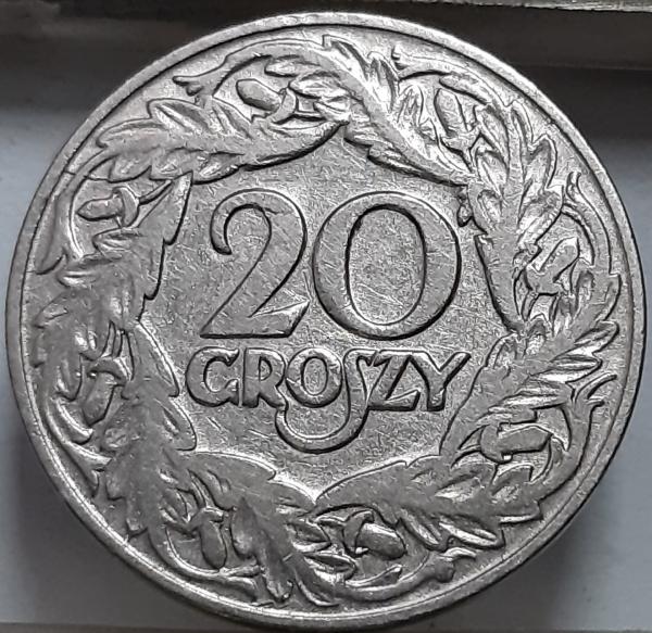 Lenkija 20 Grašių 1923 Y#12 Nikelis (4605)