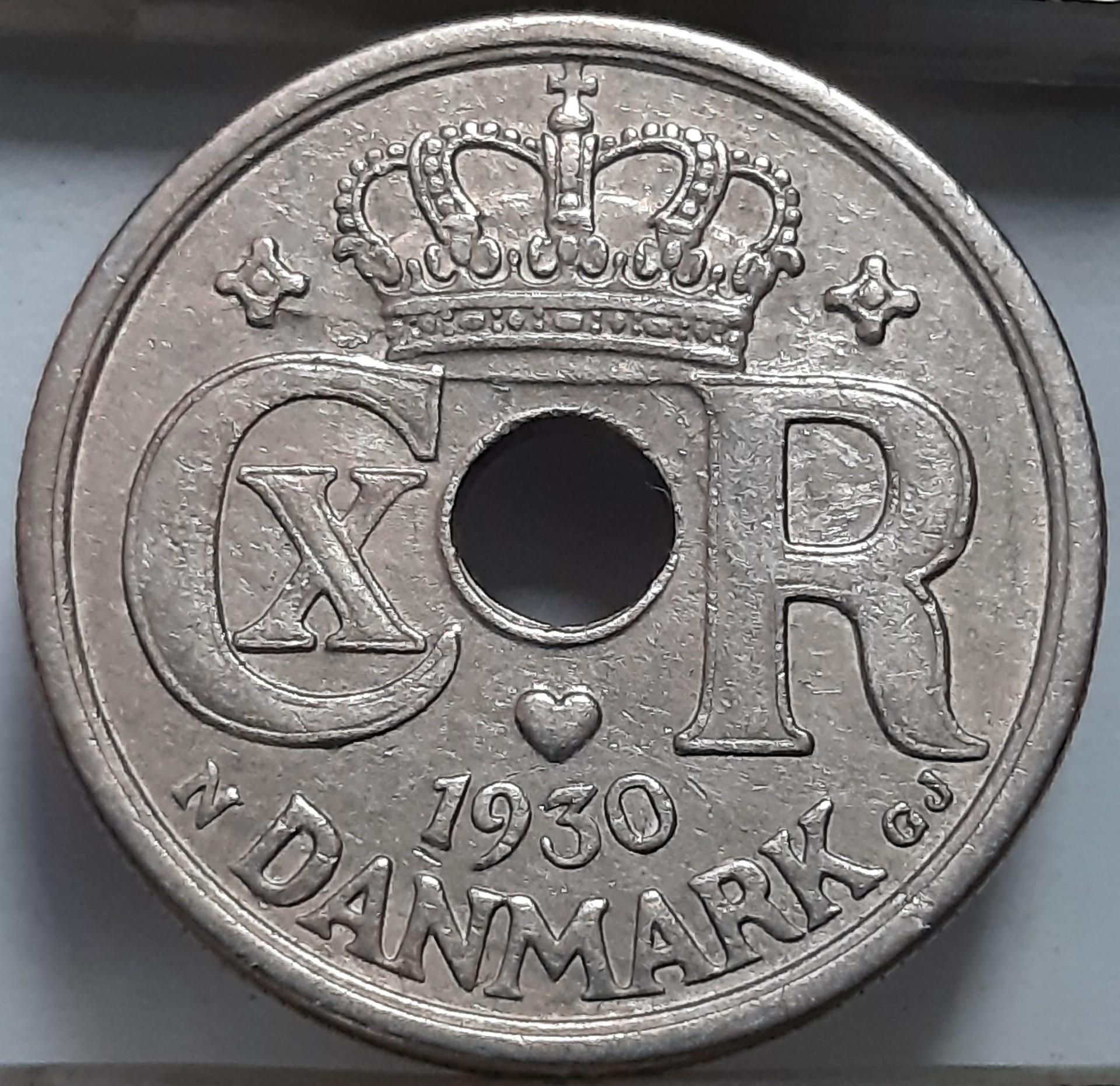 Danija 25 Erės 1930 KM#823 (4603)