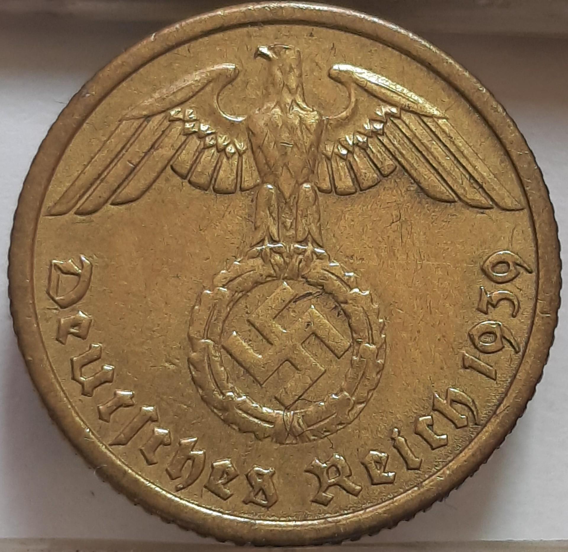 Vokietija 10 Reichspfenigų 1939 A KM#92 (4545)