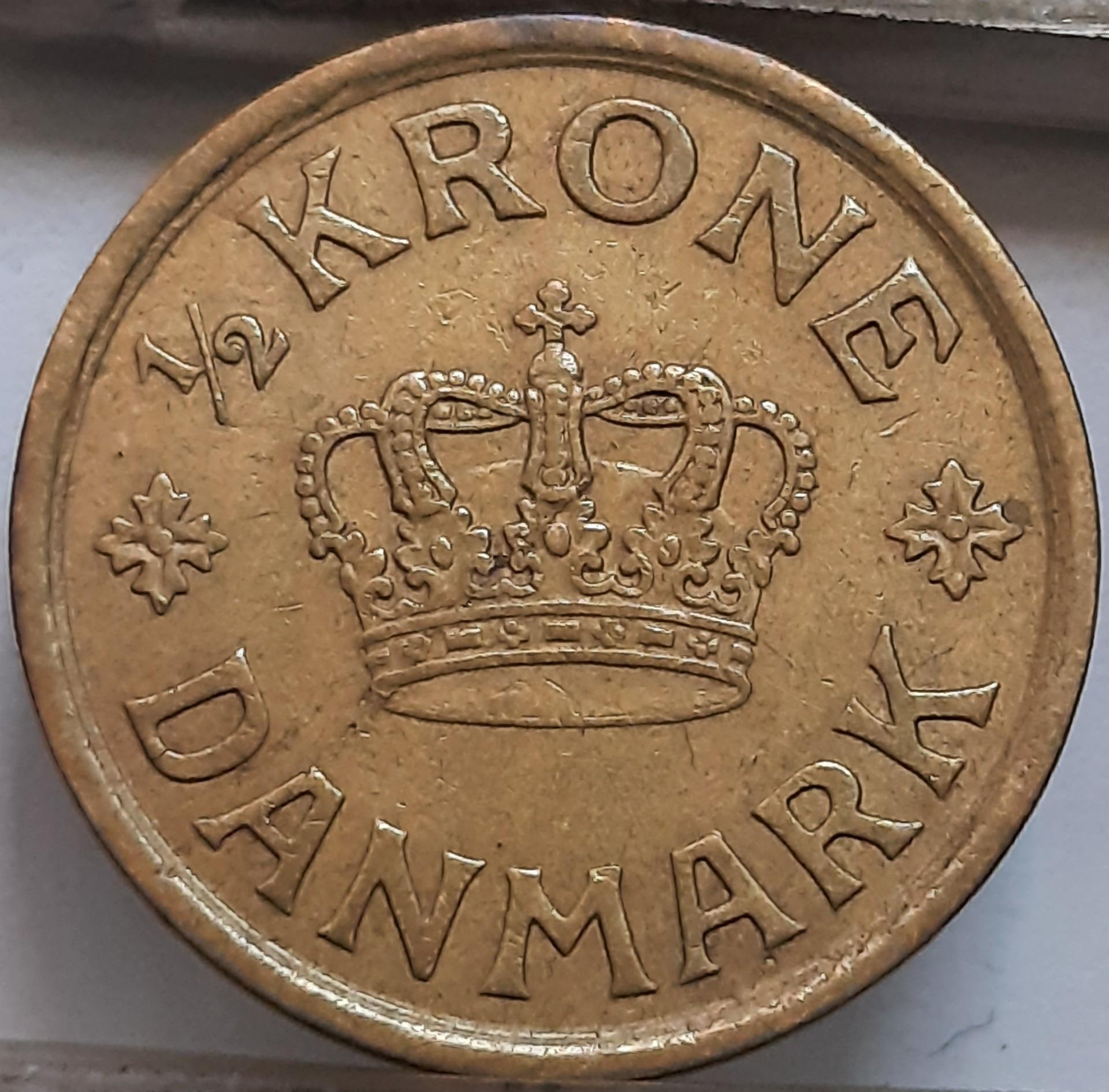 Danija ½ Kronos 1924 KM#831 (4594)